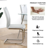 Modern Dining Chairs with Faux Leather Padded Seat Dining Living Room Chairs Upholstered Chair with W210127282