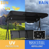 3-person garden swing black 31038403