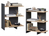 Oak 3-Tier Wooden Bookshelf, Engineered Board 66LBS Per Shelf Anti-Toppling Kit Included 13302808