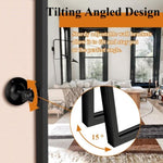 ZUN 36"*24"Iron Right-angled Rectangular Black Rotating Hardware Wall Mirror Decorative Bathroom Mirror T3106P264104