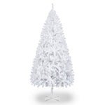 ZUN 7FT Iron Leg White Christmas Tree with 1349 Branches 93237237