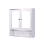 ZUN Wall Mounted Bathroom Cabinet with 2 Mirror Doors and Adjustable Shelf 66365074