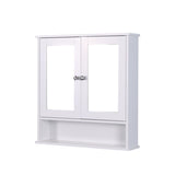 ZUN Wall Mounted Bathroom Cabinet with 2 Mirror Doors and Adjustable Shelf 66365074