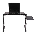 ZUN 48 x 26cm Portable Home Use Assembled Folding Table Black 20797798