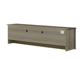 ZUN Nyla 68.5"W Gray Oak TV Stand with Shelves and Cabinet Doors B061P234543