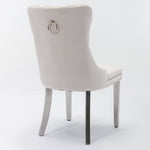 ZUN Modern, High-end Tufted Solid Wood Contemporary Velvet Upholstered Dining Chair with Chrome 22833717