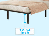 Queen Metal Platform Bed Frame 14-Inch Black Steel Slat Support 26613833