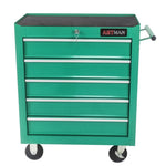 ZUN 5 Drawer Tool Chest, Tool Storage Cabinet for Garage Storage with 4 Wheels and Locking System, GREEN W1102126228