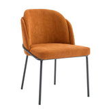 set of 2 dinning chair Brown seat black leg W370P193939