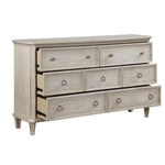 ZUN Traditional Design Bedroom Furniture 1pc Dresser of 7x Drawers Light Brown Finish Clipped Corners B011P207858