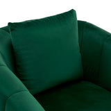 360&deg Swivel Accent Chair, Modern Velvet Fabric Living Room Armchair with Fluffy Cushions, Comfy 41230731