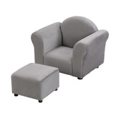 ZUN Kids Chair, Kids Upholstered Couch with ottoman W214103910