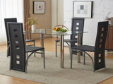5 Pieces Dining Table Set for 4, Kitchen Room Tempered Glass Dining Table, 4 34557652