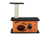 33" Halloween Cat Tree, Cat Tower Cat Tree for Indoor Cats with Spacious Cat Condo, Large Platform, 37611503