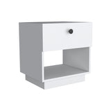 Paris 1 Drawer Nightstand , End Table, Side Table Open Lower Shelf -White B20092136