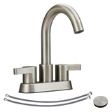 Bathroom Faucet 2 Handle Centerset Sink Faucet with Pop Up Drain Assembly, 4 Inches 91307232