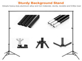 Adjustable Photo Backdrop Stand, 510ft Crossbar & 2.56.5ft Support Stands, AluminumIron 12065229