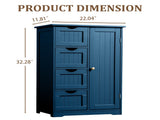 Navy blue, MDF with paint finish and melamine veneer, vertical stripes, 56*30*82.5cm, 4 drawers, 1 26662131