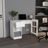 120-Home 47" Wide One Drawer Desk , Four Shelves, Writting Desk, Gamer Desk, Home Office, Living B200P253740