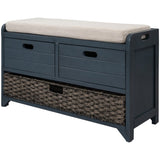 ZUN TREXM Storage Bench with Removable Basket and 2 Drawers, Fully Assembled Shoe Bench with Removable WF199578AAM