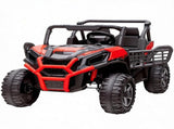 Red 2 Seater 24V Kids Electric Car, Remote Control 3 Speed LED Lights Music Horn Spring Suspension 71191897