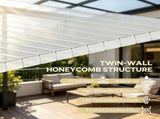 14 Pieces 4'x2'x0.16" Twin-Wall Polycarbonate Greenhouse Panels Clear Waterproof UV Protected for 20865849