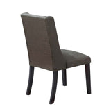 Set of 2 Polyfiber Upholstered Dining Chairs, Espresso B016P226022