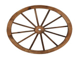 2pcs 30-Inch Old Western Style Garden Art Wall Decor Wooden Wagon Wheel Brown 42415001