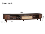 Modern Design TV Stand for 75" TVs, Media Console TV Cabinet with Rattan-Front Drawer for Living N710P257609P