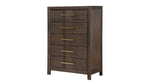 ZUN Modern Style 5-Drawer Chest Made with Wood in Walnut B009139181