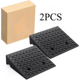 ZUN 2pcs Car Ramps,Non-Slip Portable Ramps for Wheelchairs,Rise Channel Doorway Ramp Threshold Ramps for 85475968