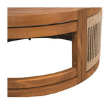 27.95" Acacia Wood Outdoor Coffee Table - Handwoven Rope Accent Boho Patio Table with All-Weather N767P300153A
