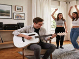 38 Inch Acoustic Guitar for Beginners, H Body Shape, Basswood Folk Guitar in Cream White, 6-String 58112789