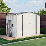 8X6 FT Metal Outdoor Storage Shed, Tool Shed with Pitched Roof Waterproof with Side Window and W3213P309388