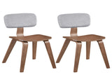 Set of 2 Dining Chair Set , Teddy Velvet Upholstery & Plush Padded Design 31439802
