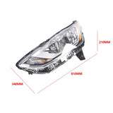 Left Driver Side Headlight Assembly Halogen with Bulb Fit for Ford Transit Connect XL XLT 2019-2023 86457181