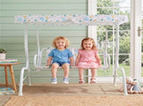 2-Seater Kids Patio Swing with Adjustable Canopy & Safety Belts Outdoor Toddler Swing Bench - White 86871810