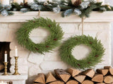 24 inch Christmas Wreath, Artificial Norfolk Pine Wreath with Pine Cones and 88 Realistic 14308843
