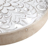 Distressed White Floral 3-piece Carved Wood Wall Decor Set B03598792