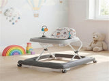 Grey Foldable Baby Walker with Detachable Tray & Shape Sorter Toys, 3-Level Height Adjustable for 06894251