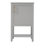 ZUN 20" Bathroom Vanity with Sink, Bathroom Cabinet with Soft Closing Door, Storage Rack and Open Shelf, WF308492AAE