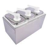 6L Stainless Steel Sauce Pump Dispenser Squeeze Condiment Dispensing Container Condiment Pump 56638199