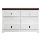 Modern Farmhouse 6-Drawer Chest of Drawers for Bedroom, Wooden Bedroom Drawer Dresser with 6 Storage 54948134