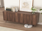 Sideboard Buffet Cabinet with Storage, Long Sideboard Storage Cabinet with 4 Doors, Wood Credenza W409P327406