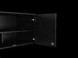 Wall Storage Cabinet 20" H, Two Doors, Three Internal Shelves, Black B097132955