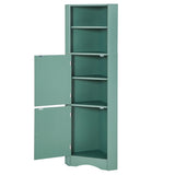 ZUN Tall Bathroom Corner Cabinet, Freestanding Storage Cabinet with Doors and Adjustable Shelves, MDF WF293800AAC