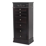 ZUN Jewelry Armoire with Mirror, 8 Drawers & 16 Necklace Hooks, 2 Side Swing Doors 62583884