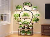 Plant Stand Indoor with Grow Light, 9 Tiered 63" Tall Indoor Plant Shelves for Multiple Plants, W3101P314624