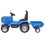 ZUN Kids Ride on Tractor with Trailer, 12V Battery Powered Electric Tractors for Kids with Remote T3067P244617