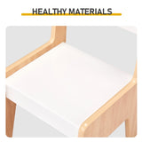 White & Wood Tone Kids Table and 2 Chairs Set, MDF, 60*60*44cm 11132323